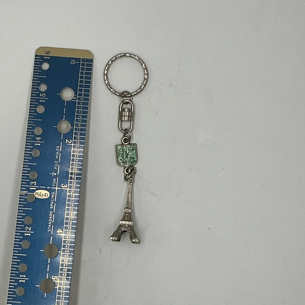 New Paris Eiffel Tower Cotton Dish Tea Towel & Vintage Keychain